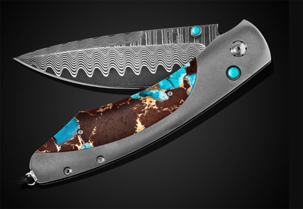 William Henry B12 Desert Blues Pocket Knife