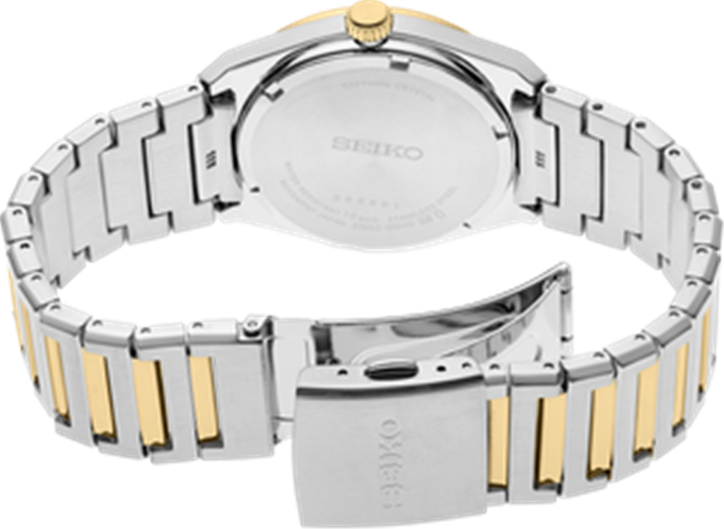 Seiko Stainless Steel White Index Dial Seiko Essentials SUR558
