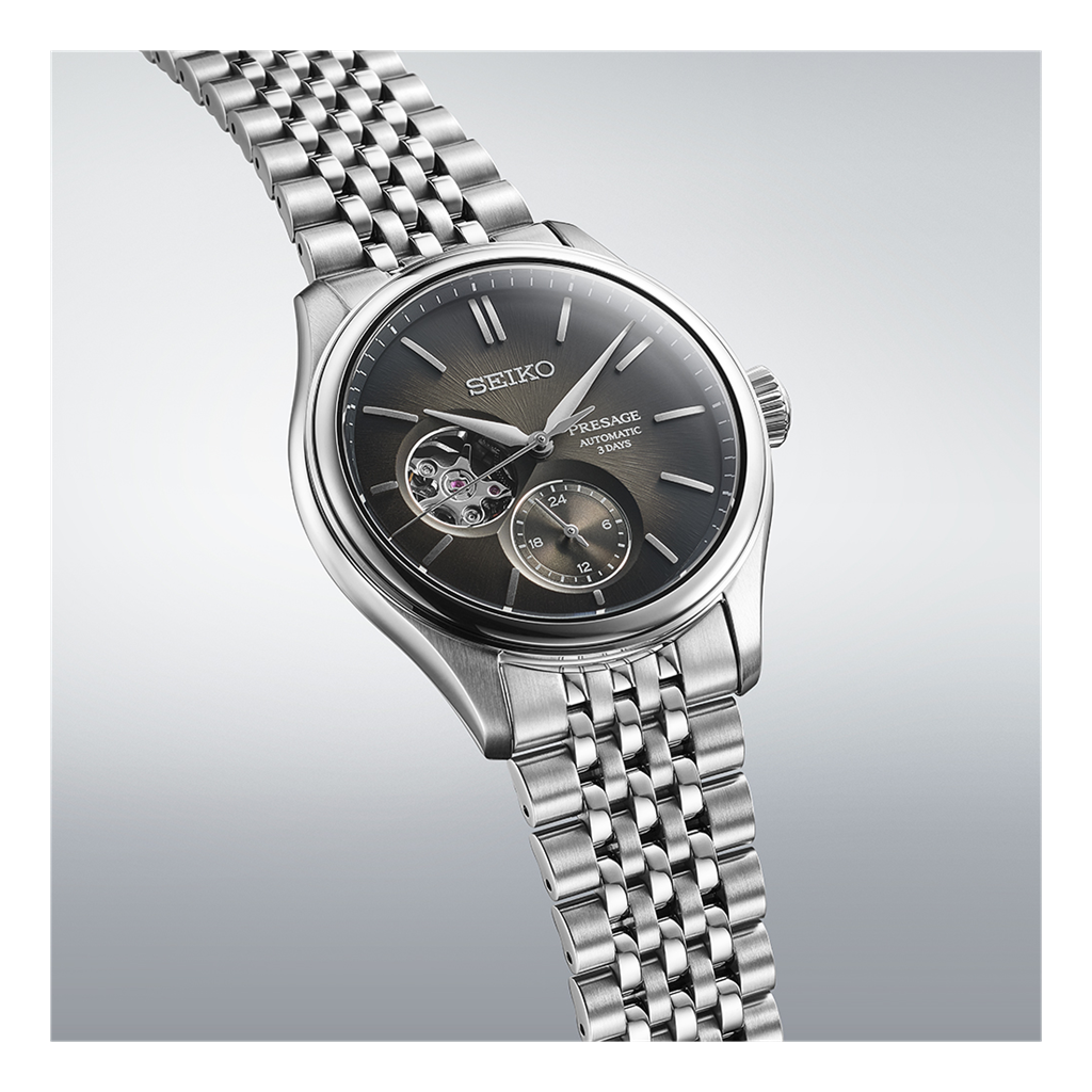 Presage Classic Series Stainless Steel Gray Dial Automatic Watch – Model SPB471