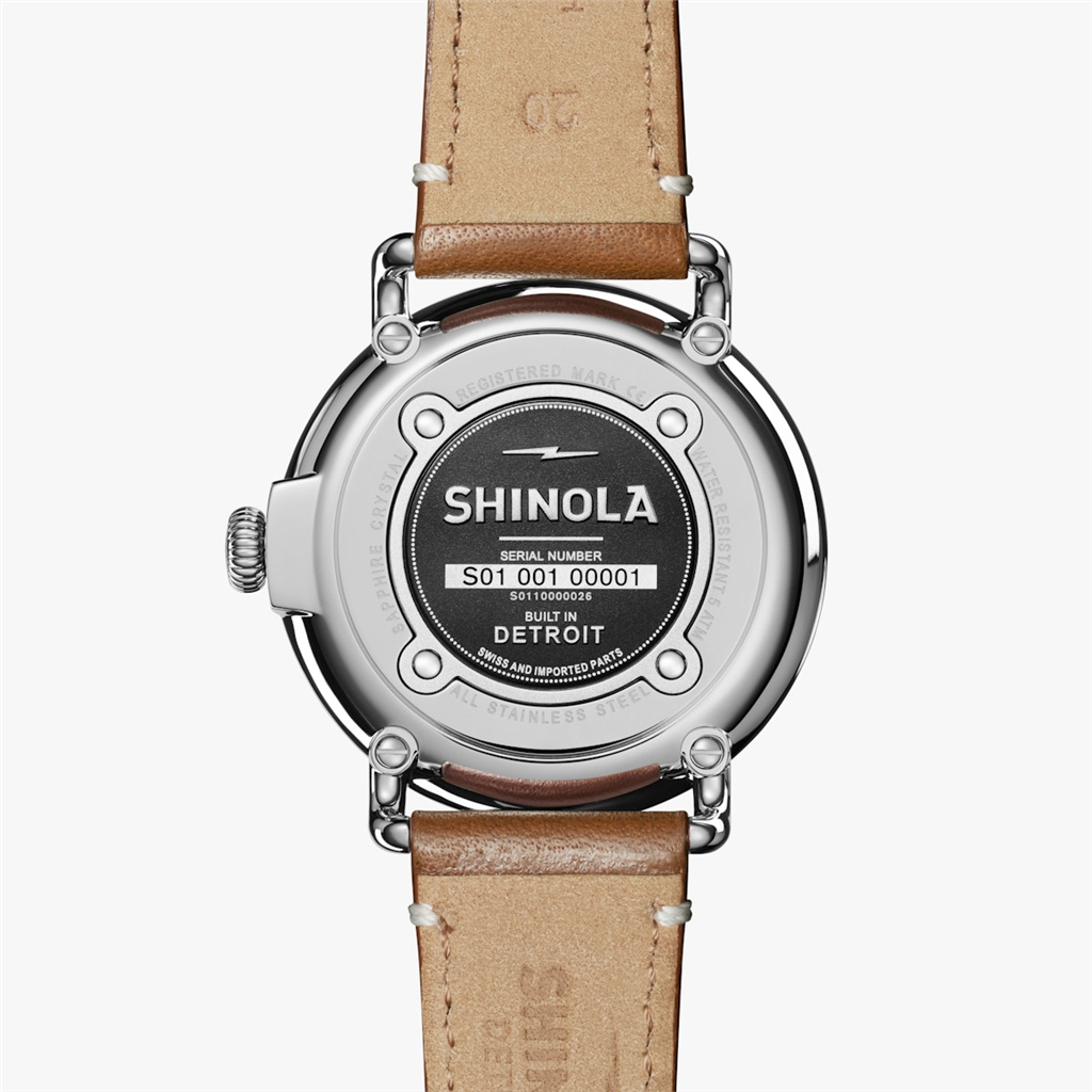 Runwell 41 mm Green Dial Tan Leather Strap Watch
