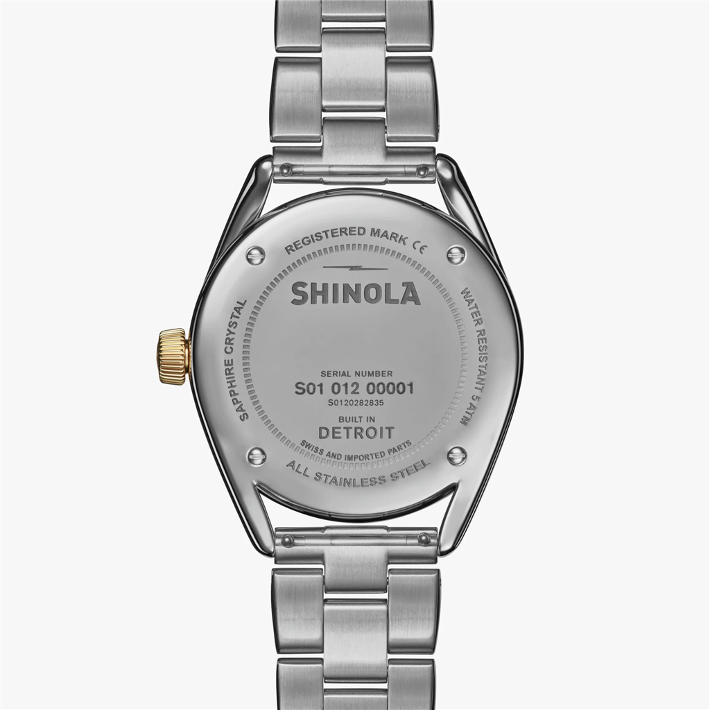 Derby S0120282835 Two-Tone Stainless Steel & Yellow-Gold Mother-of-Pearl Arabic Dial