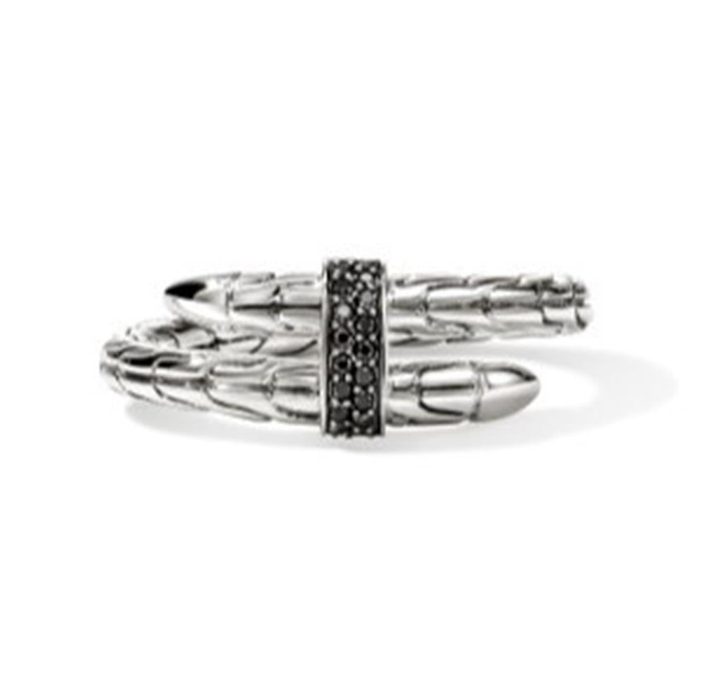 Sterling Silver Black Sapphire Spear Ring by John Hardy – Size 7 | Style RBS986804BLSX7