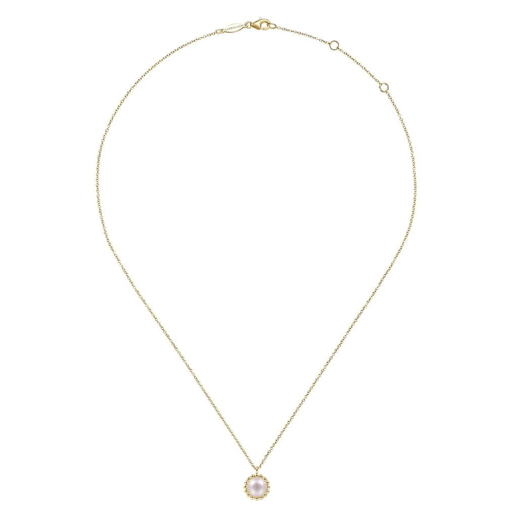 14KT Yellow Gold Freshwater Pearl Pendant
