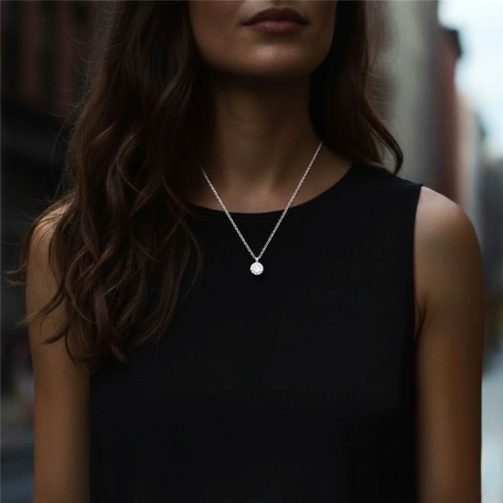 Eternity Cushion Halo Diamond Pendant