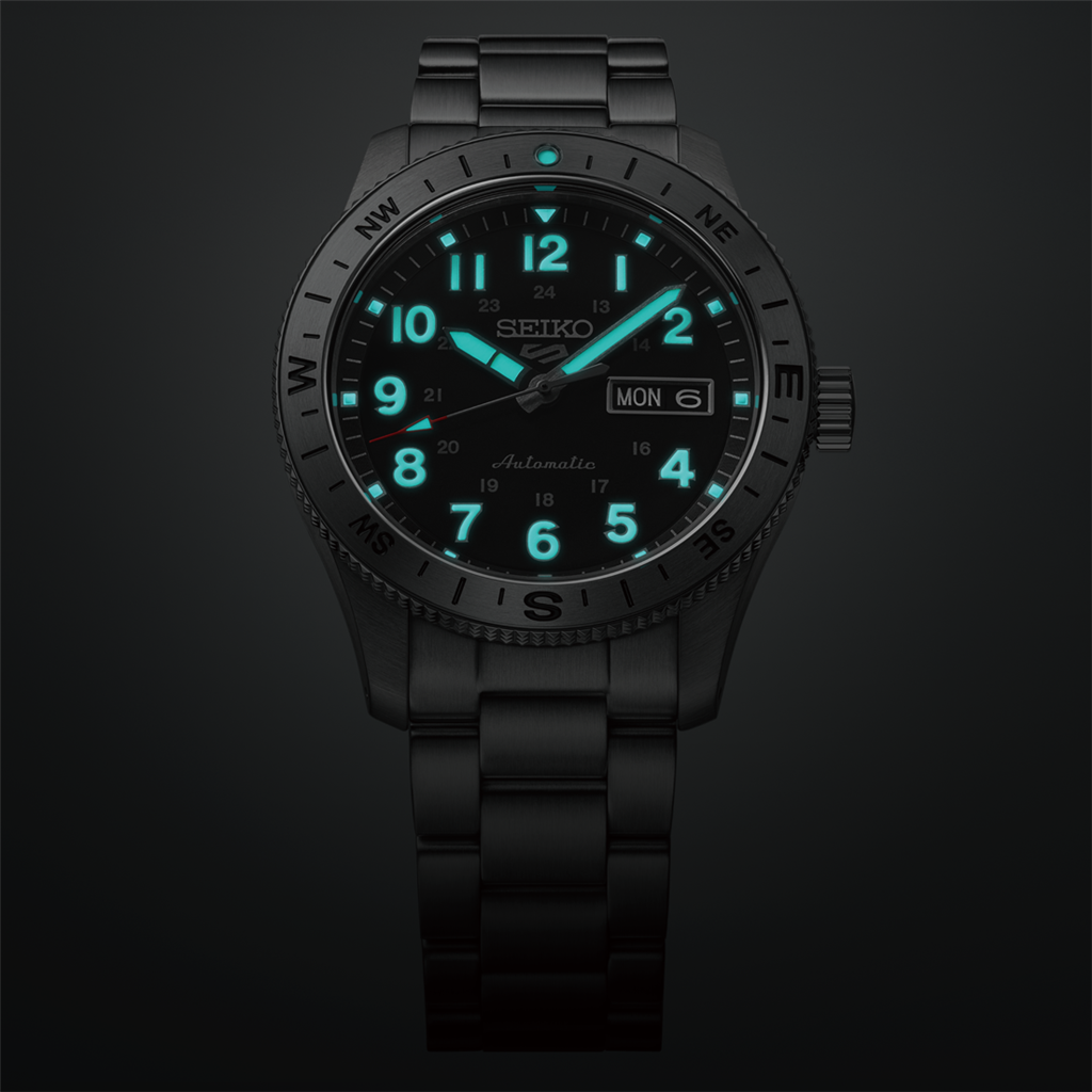 Seiko 5 Sports Field Series HDB006 41mm Black Dial Compass Bezel