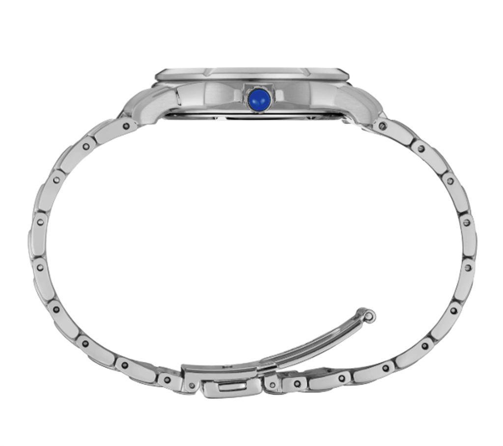 Seiko Coutura Stainless Steel Blue Mother-of-Pearl Index Dial Watch ā Ref. SUR583