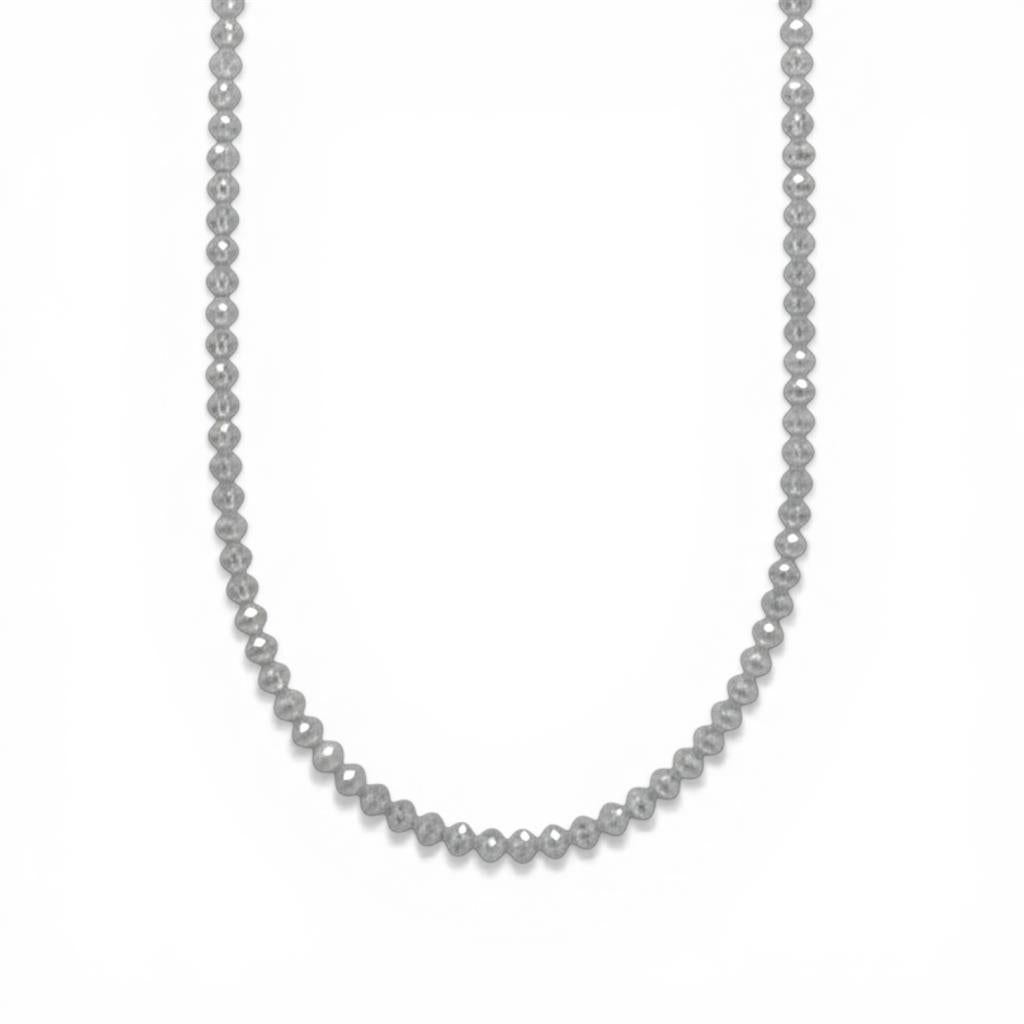 14KT White Gold Grey Diamond Strand Necklace