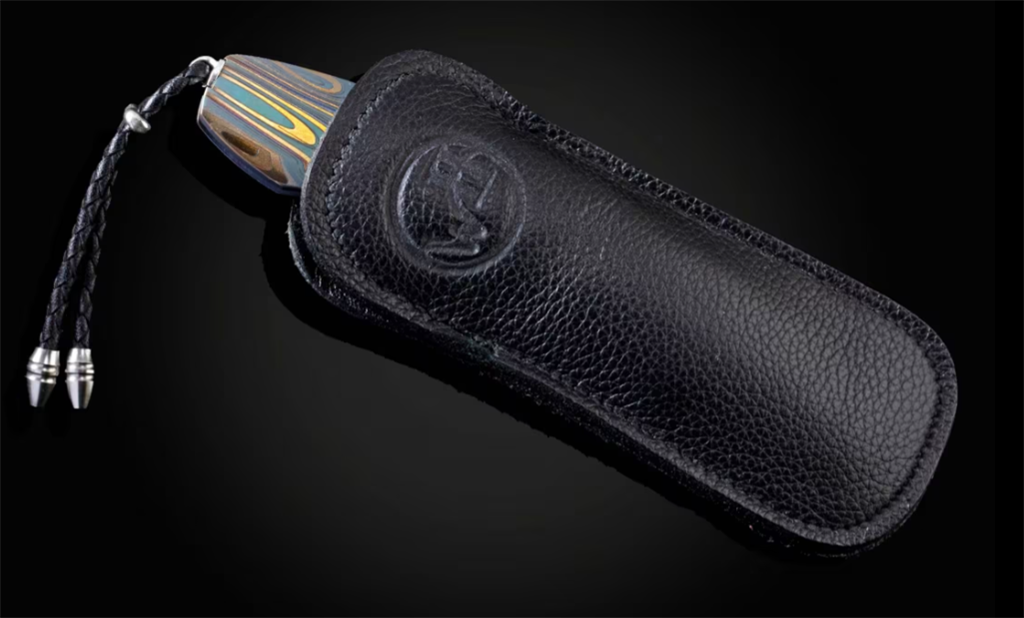 Williamn Henry Monarch ‘Golden Wave' Laser-engraved Titanium Pocketknife