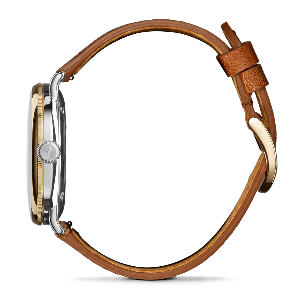 Shinola S0120315244 Canfield 38mm Mother of Pearl Arabic Dial Tan Leather Watch
