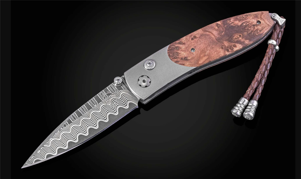 William Henry B05 Wavy Burl Pocket Knife