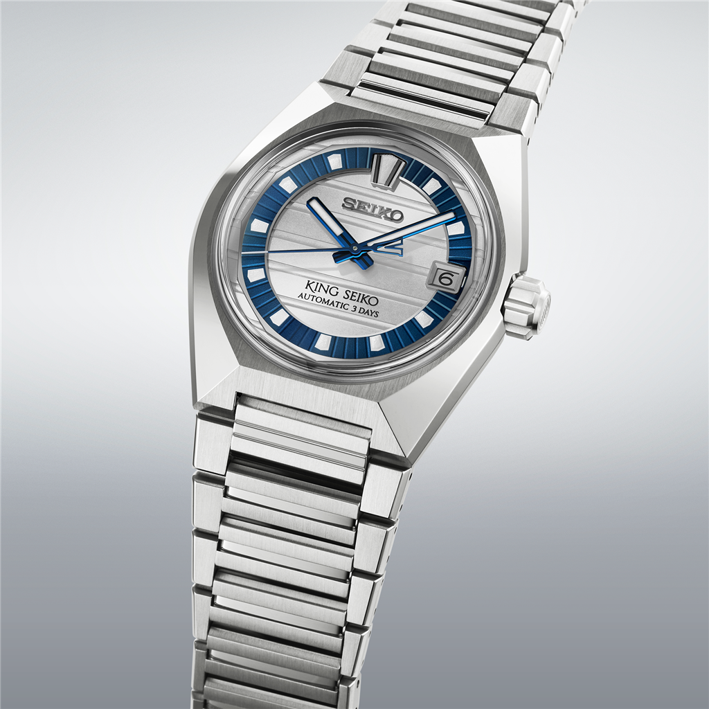King Seiko VANAC HKF004 145th Anniversary Limited Edition White & Blue Dial Automatic Watch