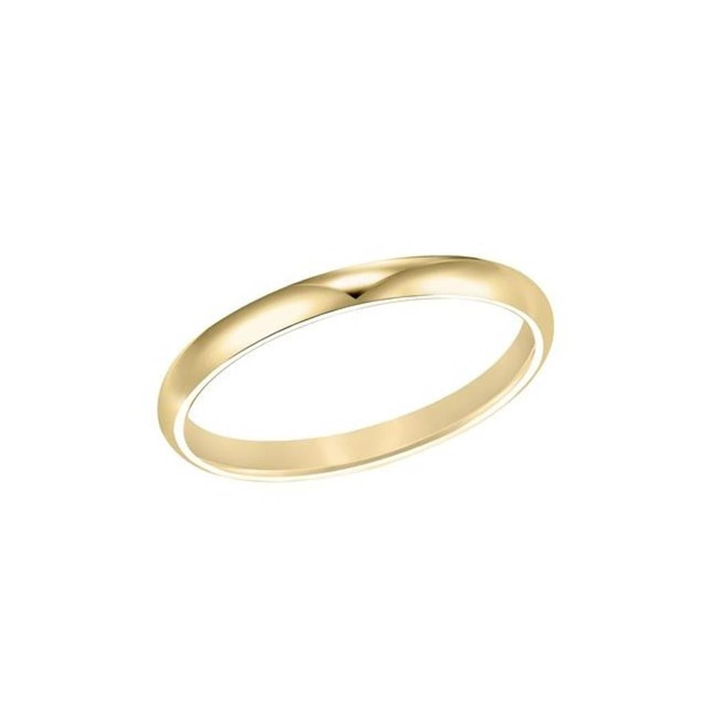14Kt Yellow Gold 2mm Low Dome Comfort Fit Wedding Band