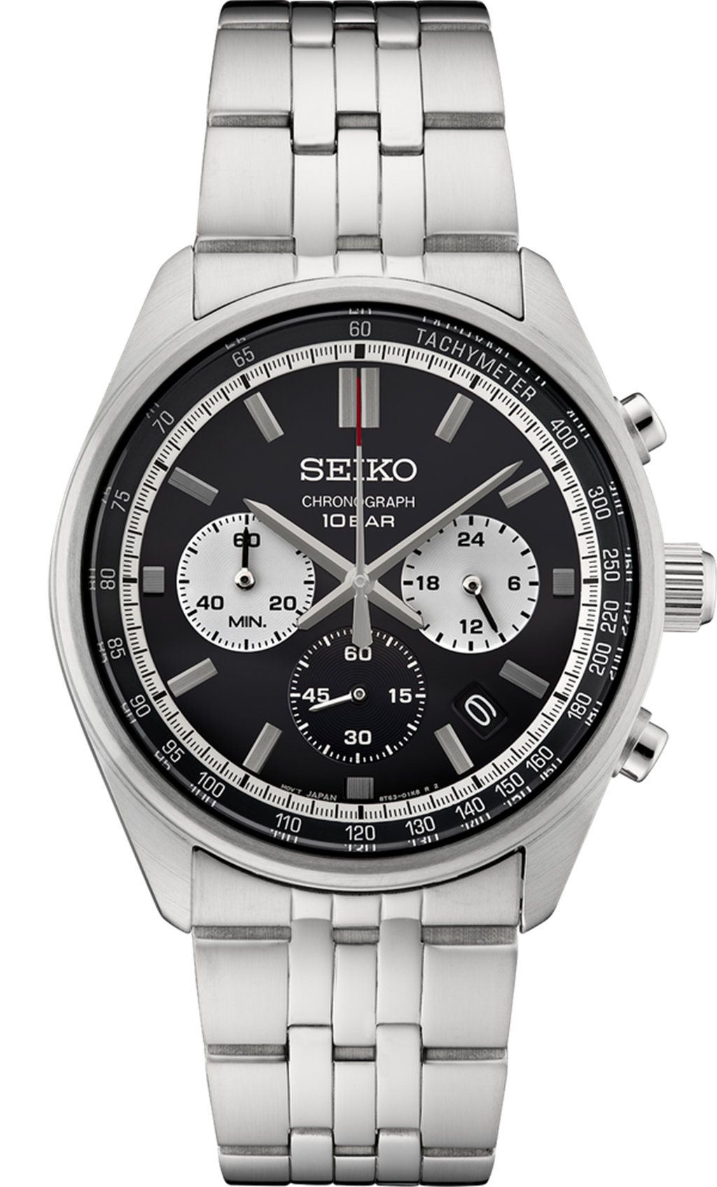 Seiko Chronograph SSB479 41.5mm Stainless Steel Black Dial Watch