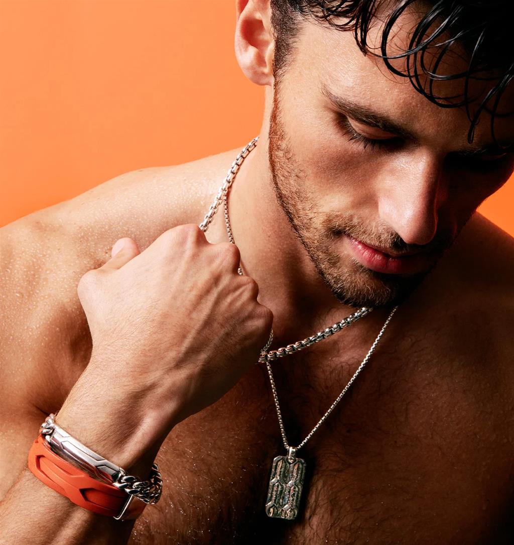 Icon 50 Tag Necklace – 2.7mm Sterling Silver Box Chain, 24