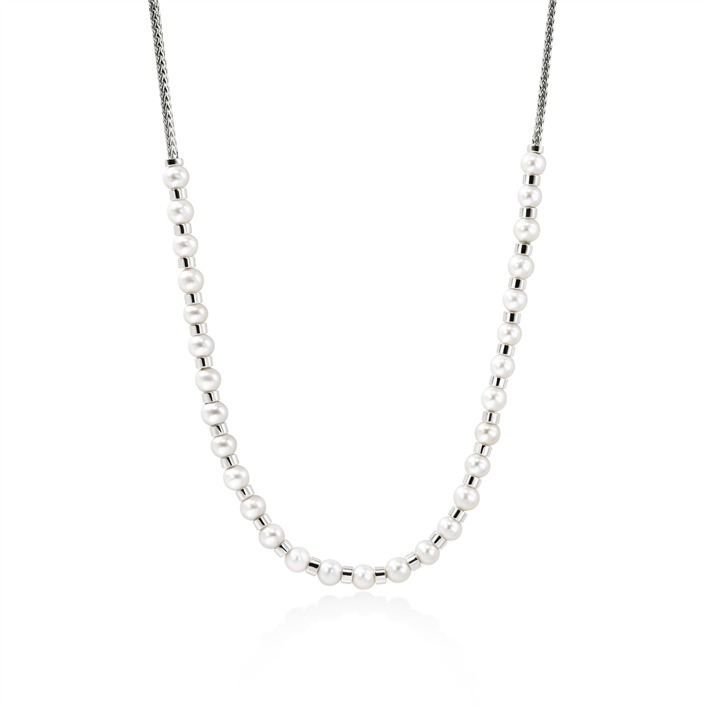 Essential Pearl Necklace, Sterling Silver, 2.5MM