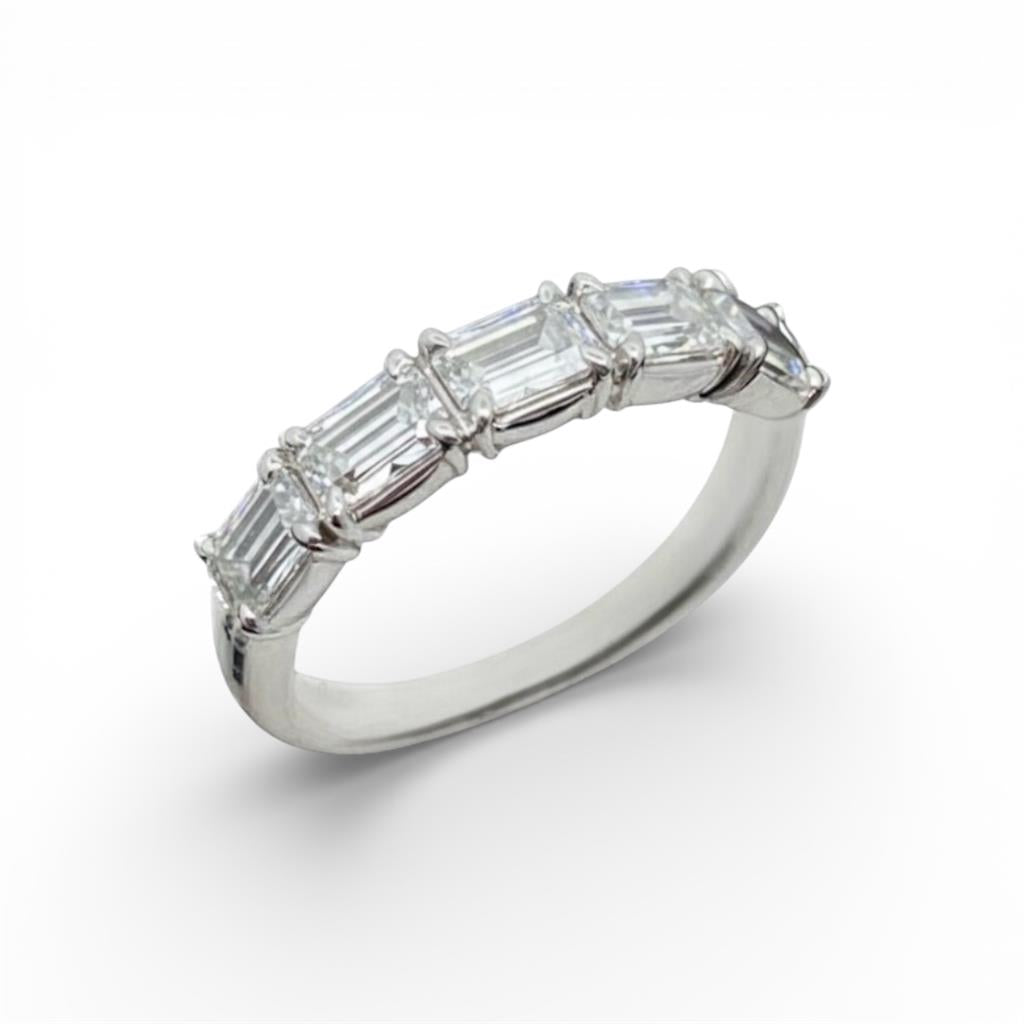 14kt White Gold 0.97ct L’Amour Crisscut Diamond Wedding Band