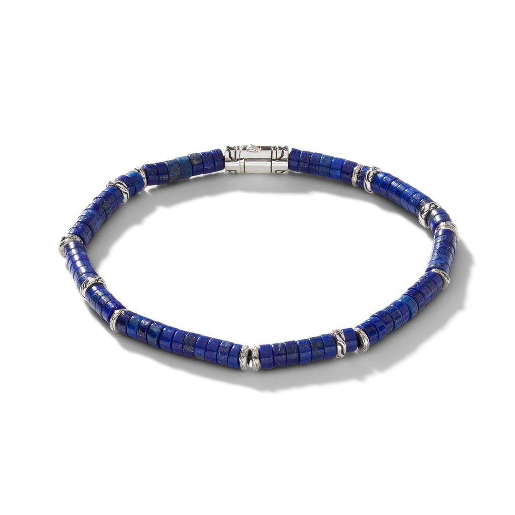 Sterling Silver Lapis Lazuli Heishi Beaded Bracelet 4mm BUS900698LPZXUL