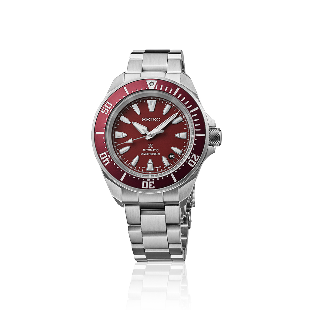 Seiko Prospex Diver Stainless Steel Red Dial Automatic Watch – Model SRPL11