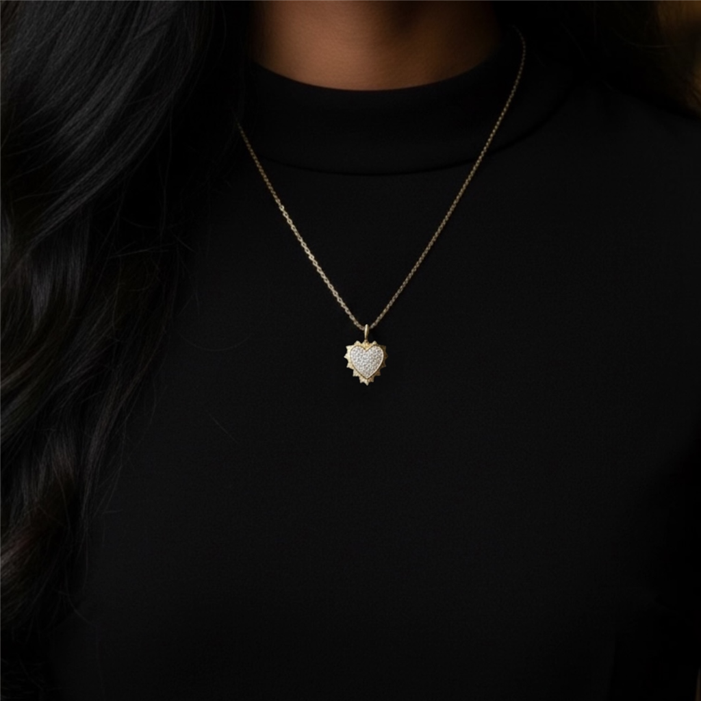 Diamond Pavé Heart Pendant