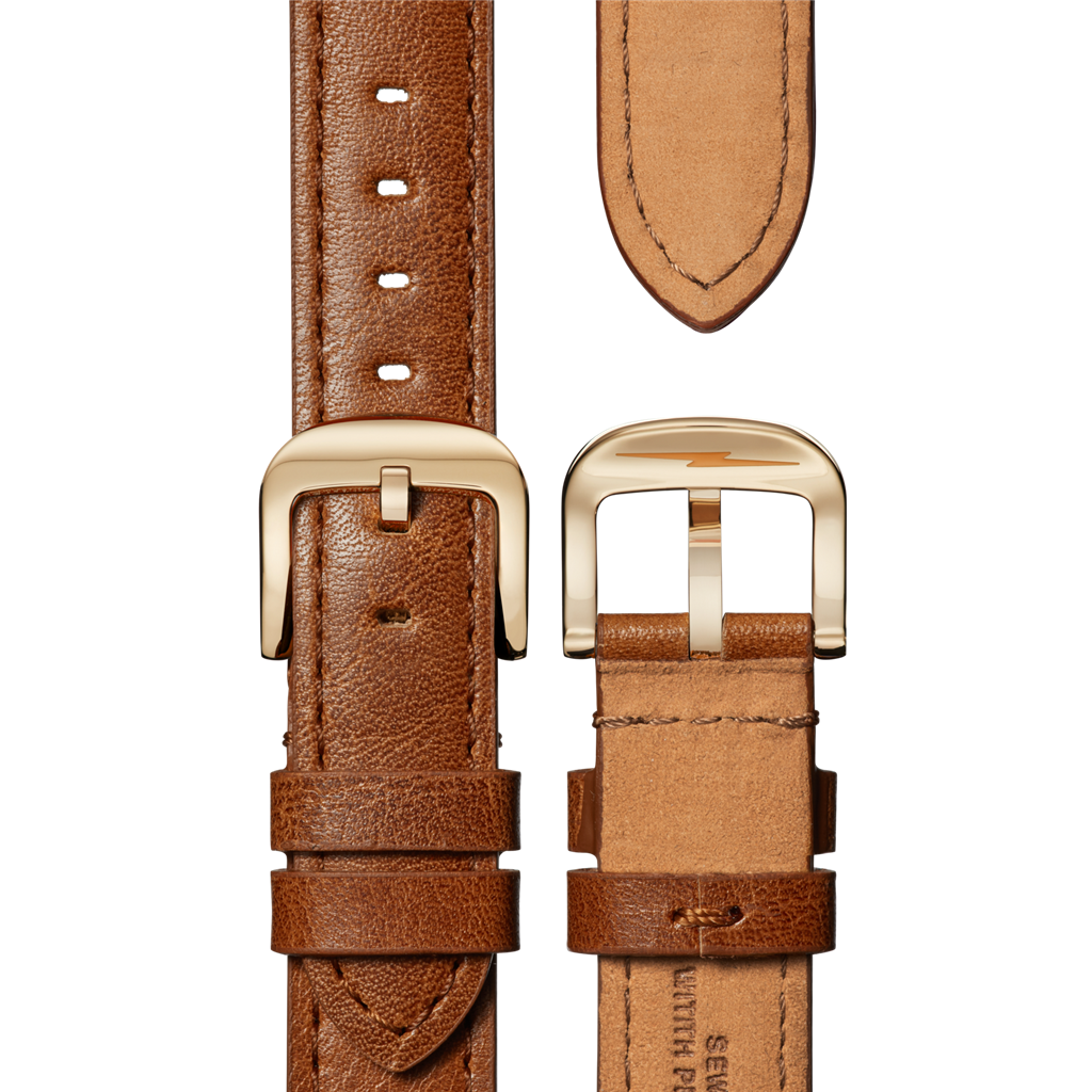 Shinola S0120315244 Canfield 38mm Mother of Pearl Arabic Dial Tan Leather Watch