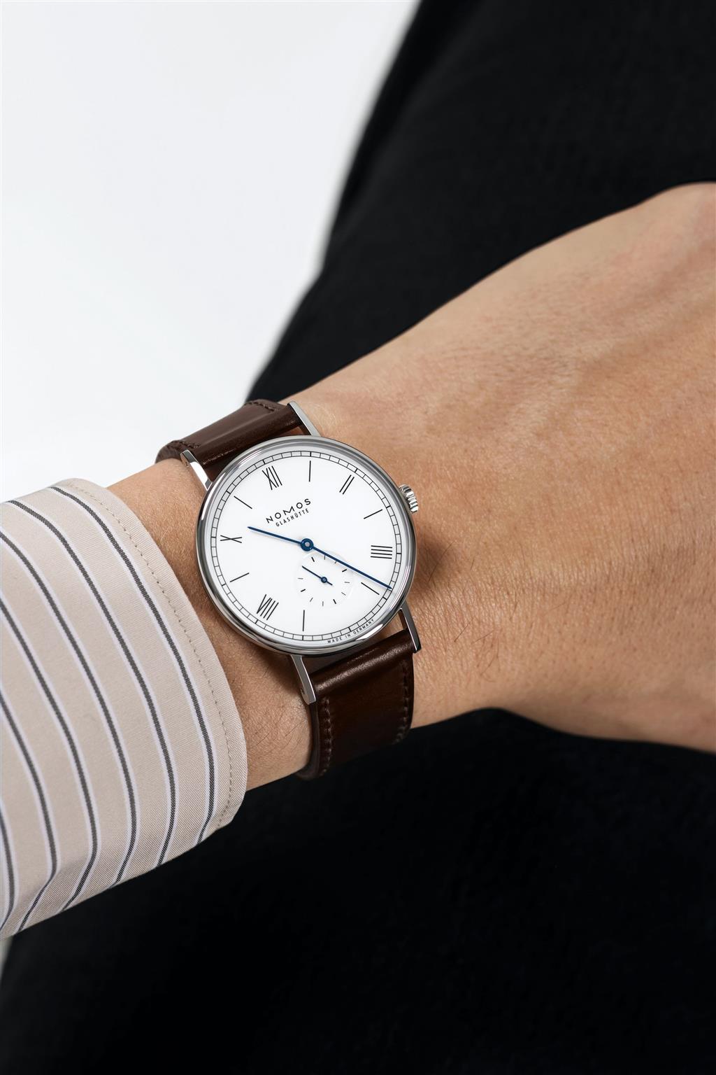 NOMOS Glashütte Ludwig 38 Enamel White 237 Manual Wind Watch