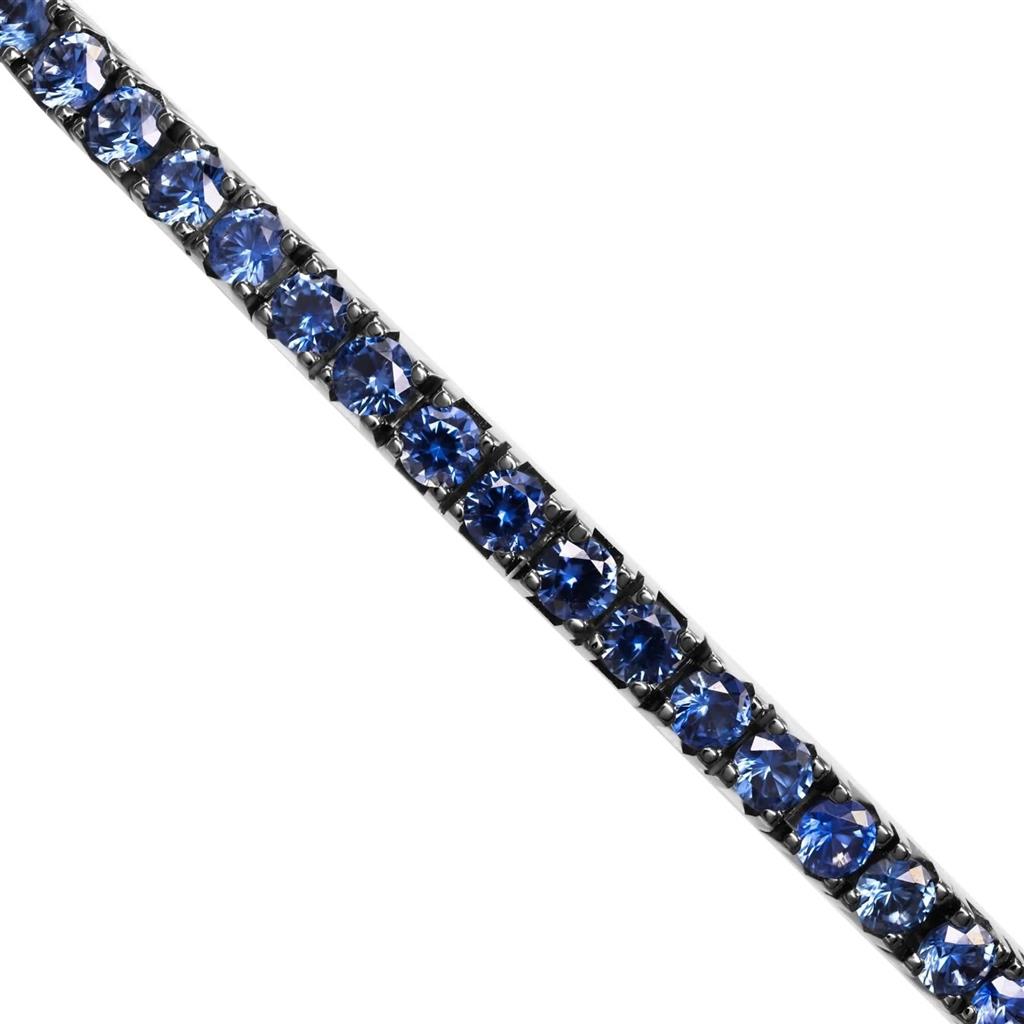 Demeglio 18KT White Gold 2.65ct Blue Sapphire Bracelet