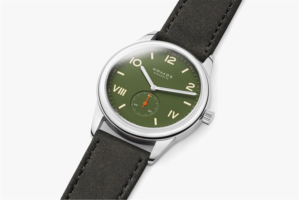 NOMOS Glashütte Club Campus All Olive 739.GB 38.5mm Manual Wind Watch