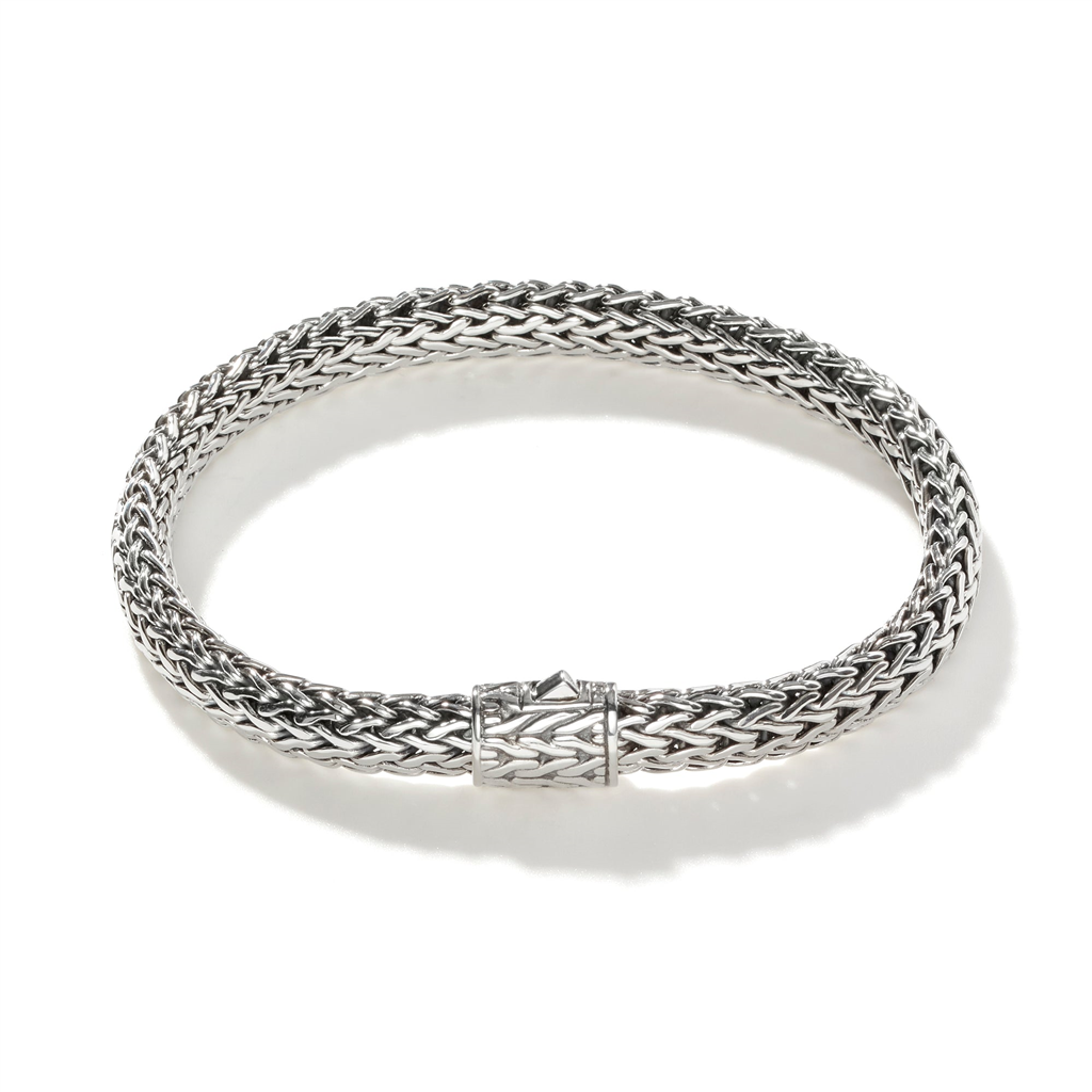 Sterling Silver Classic Chain 6.5mm Small Icon Bracelet
