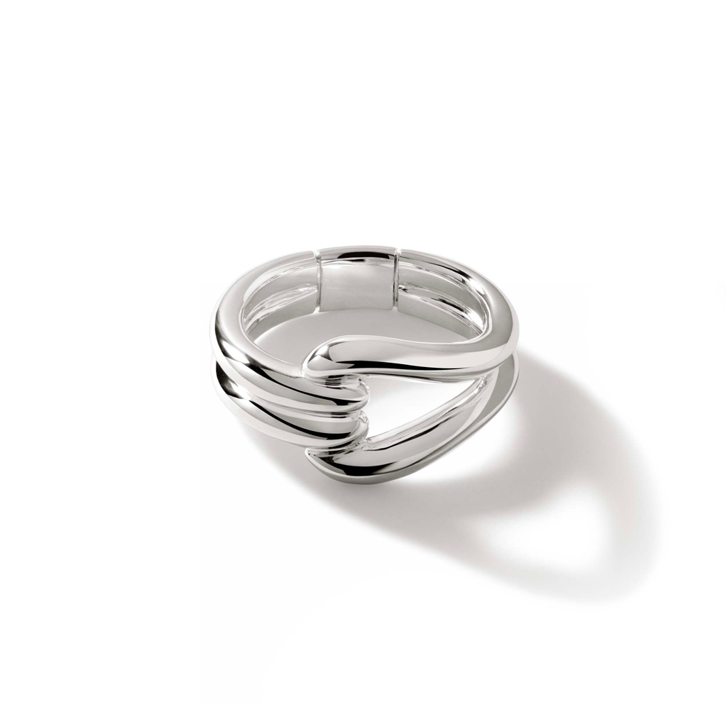 Sterling Silver Surf Link Ring — Designed by John Hardy (Size 7)