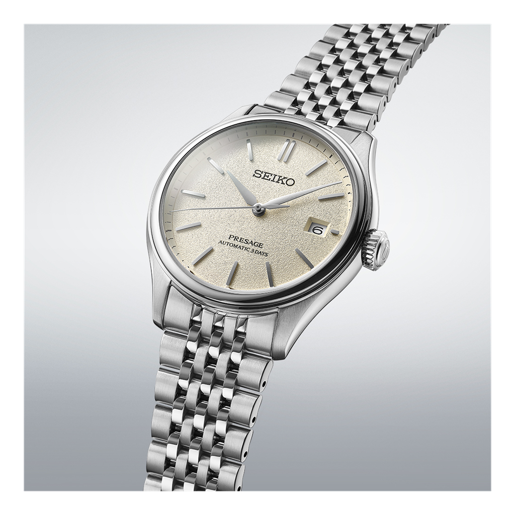 Presage SPB463 Stainless Steel Ivory Index Dial Watch