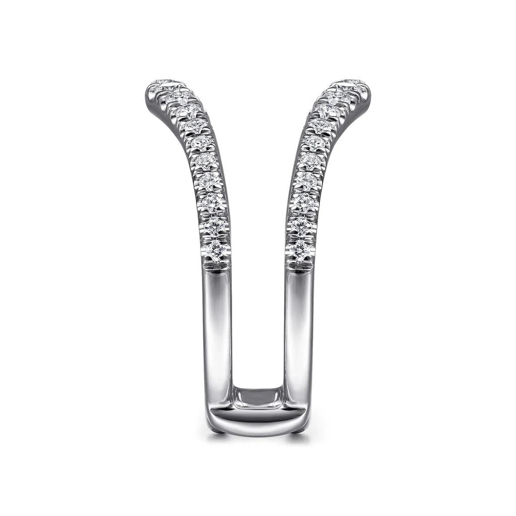 14 Kt White Gold Curved Diamond Ring Enhancer – Contemporary Collection