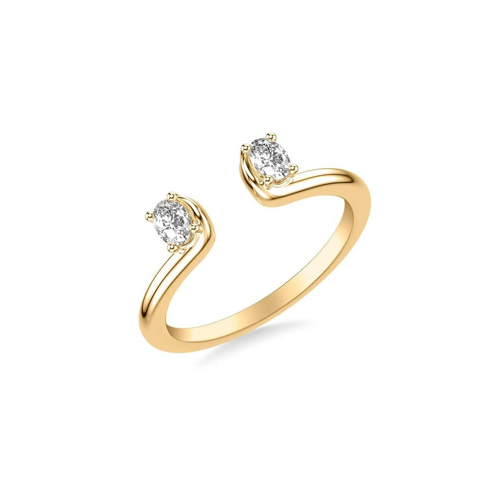 14KT Yellow Gold Diamond Open Enhancer Wedding Band