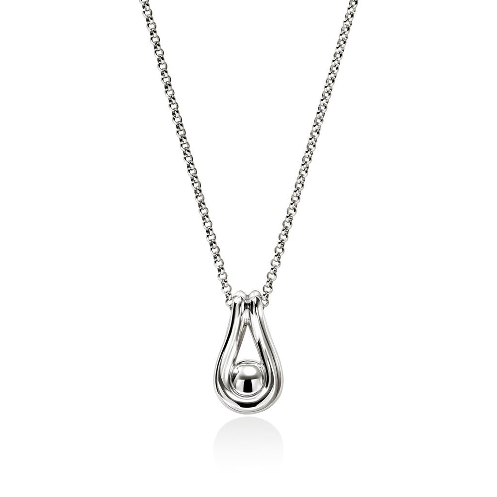 Sterling Silver 8.5–9mm Cultured Freshwater Pearl Surf Pendant Necklace