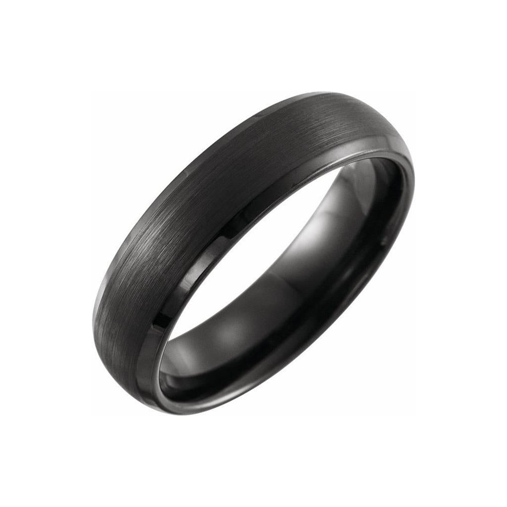 6mm Tungsten Beveled-Edge Comfort-Fit Band – Size 8.5