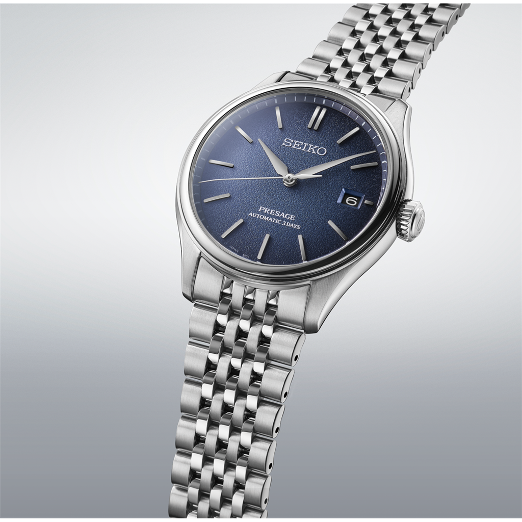 Seiko Presage Classic Series Stainless Steel Blue Index Dial Watch – Ref. SPB525