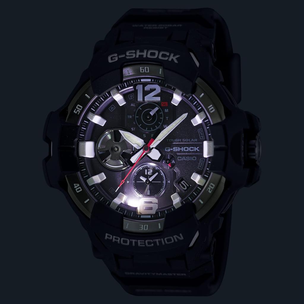 G-Shock Stainless Steel Black Index/Arabic Dial Master Of G - Air Gravitymaster Watch