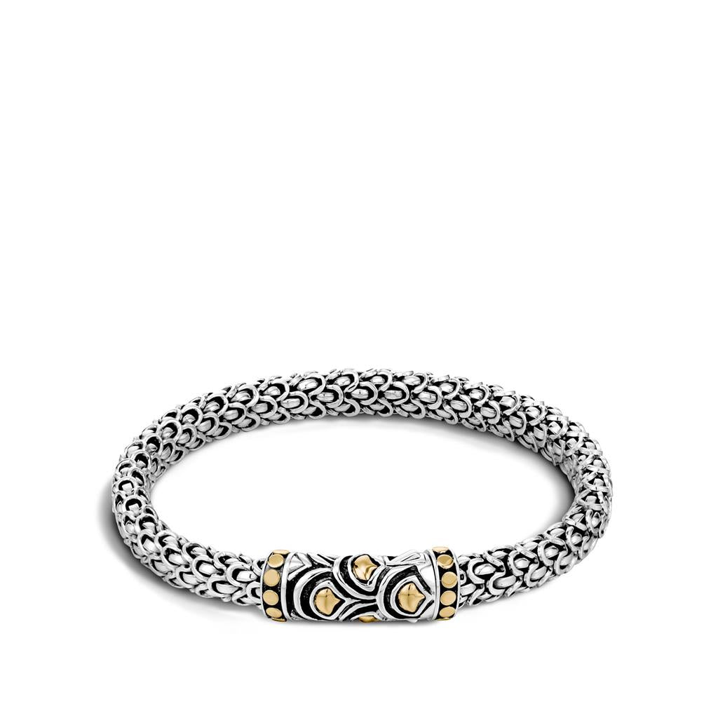 Two-Tone Sterling Silver and 18KT Yellow Gold Legends Naga Bracelet