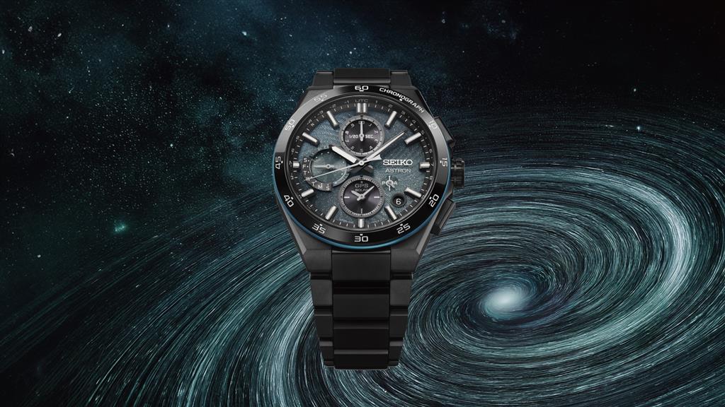 Astron GPS Solar Chronograph SSH187 Titanium Turquoise Dial Watch
