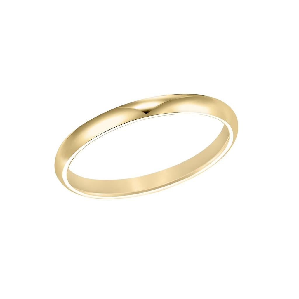 14kt Yellow Gold 2mm Low Dome Comfort Fit Wedding Band