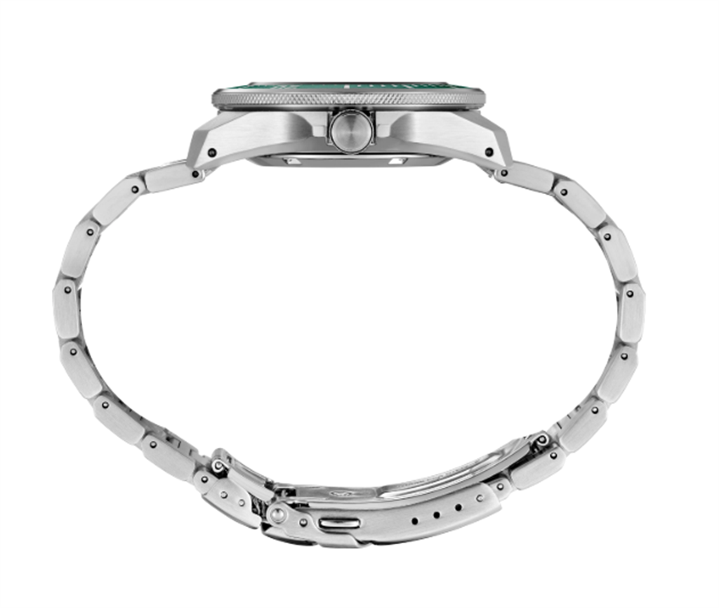 Seiko Prospex Green Index Dial Automatic Diver Watch - side view