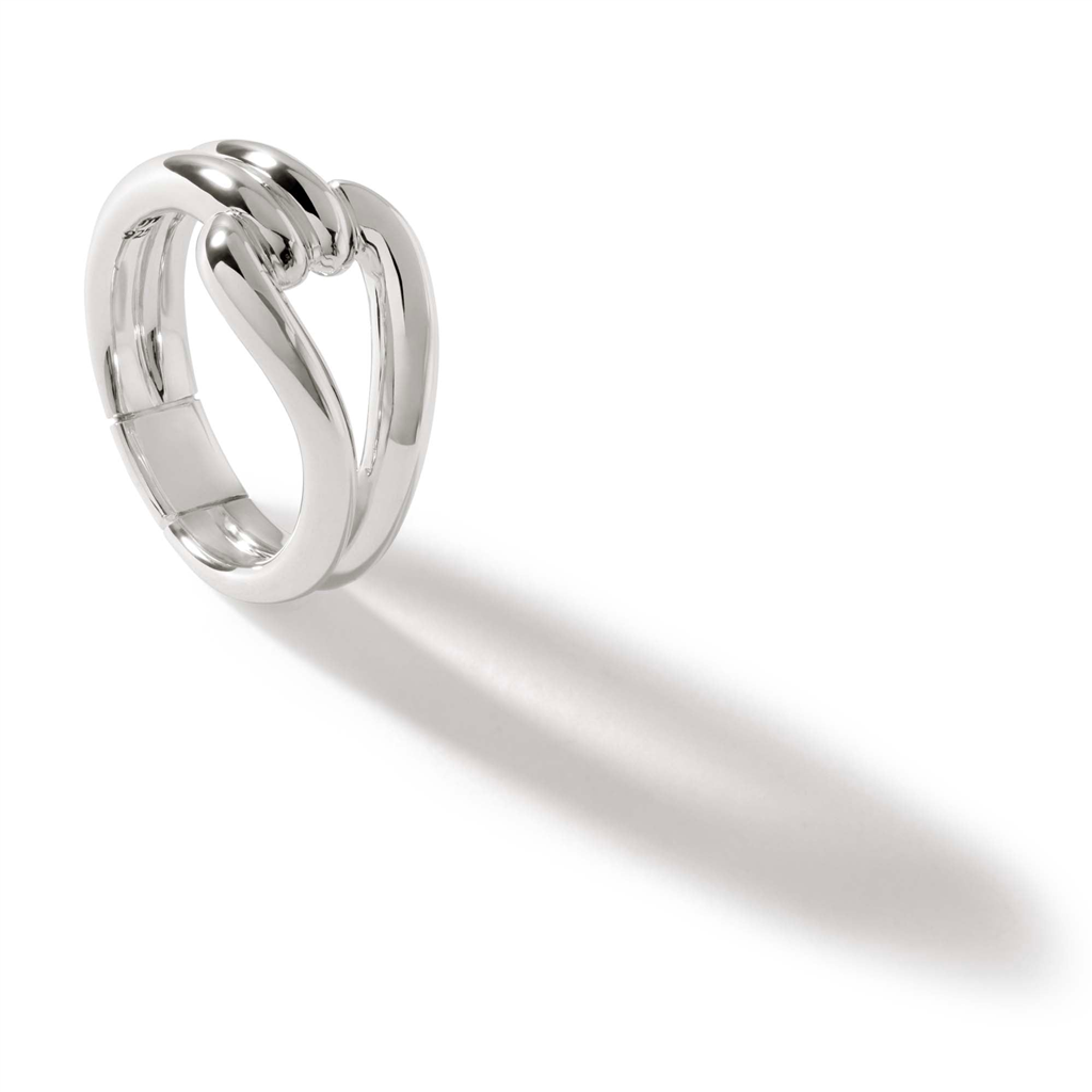Sterling Silver Surf Link Ring — Designed by John Hardy (Size 7)