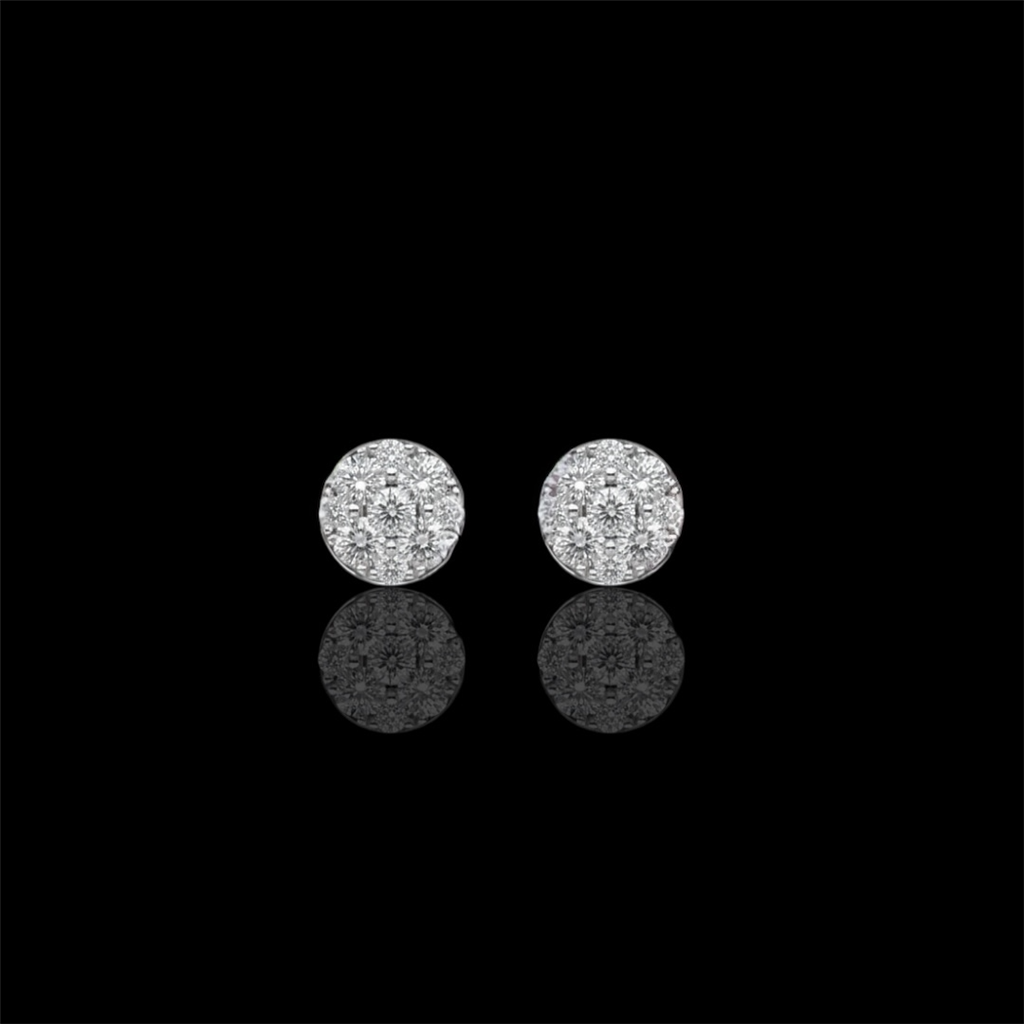 Eternity Diamond Cluster Earrings