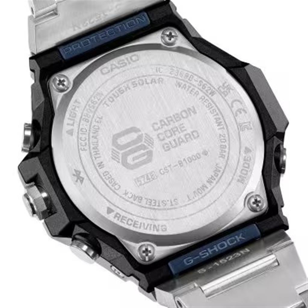 G-Shock GSTB1000D-2A Bluetooth Solar G-Steel Analog-Digital Watch - Blue