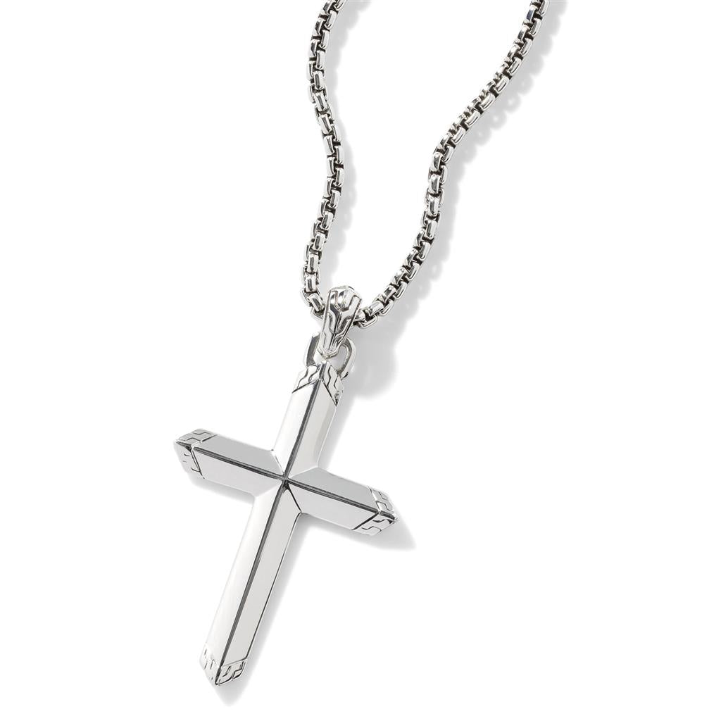 Sterling Silver Classic Chain Cross Pendant Necklace