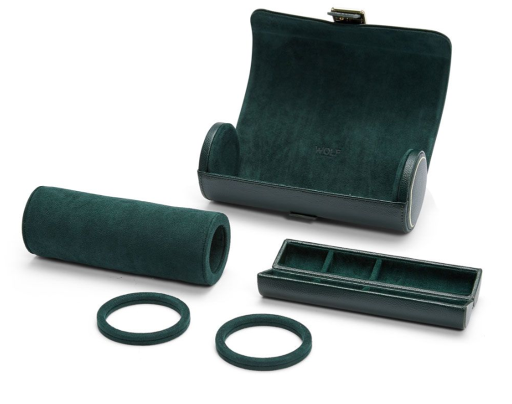 Wolf British Racing Triple Watch Roll 792941 – Green