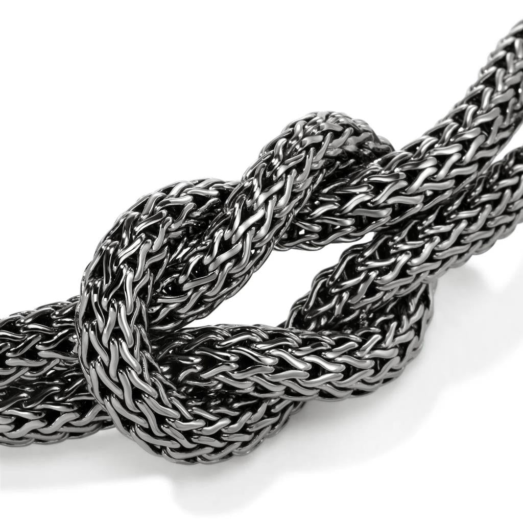 Sterling Silver Black Rhodium Love Knot Bracelet BU900980BRDXUL