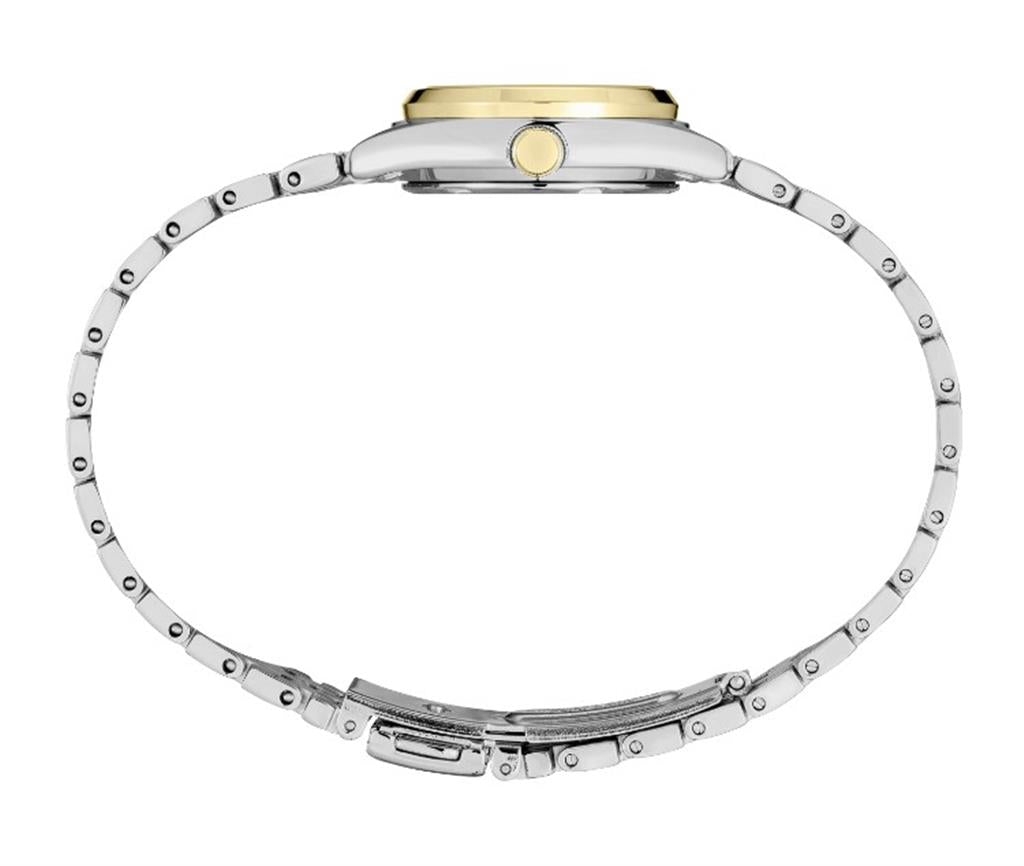 Seiko SUR438 Essentials Two-Tone Stainless Steel White Arabic Dial Watch