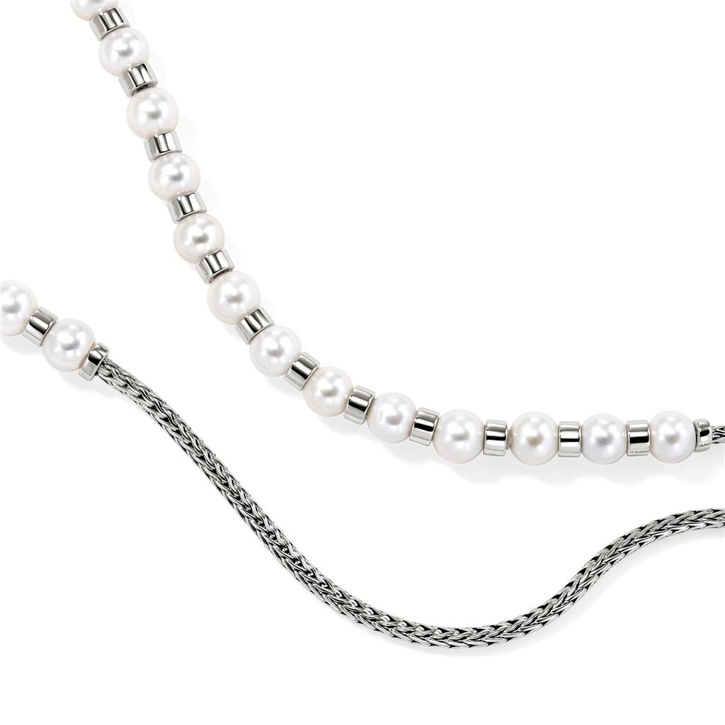 Essential Pearl Necklace, Sterling Silver, 2.5MM