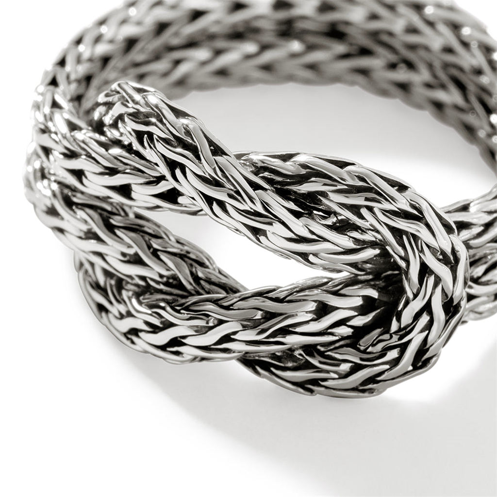Sterling Silver Classic Chain 2.5mm Love Knot Ring