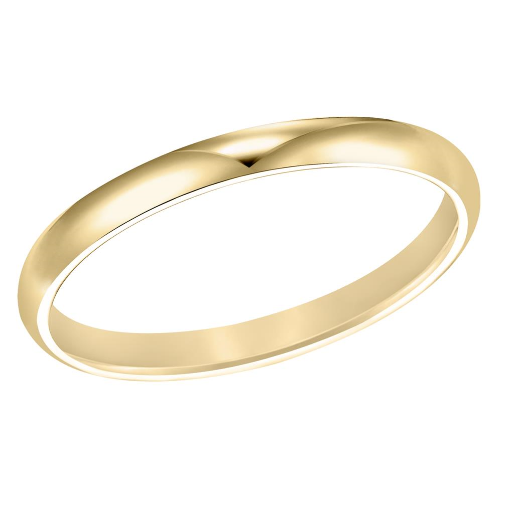 14kt Yellow Gold 2mm Low Dome Comfort Fit Wedding Band